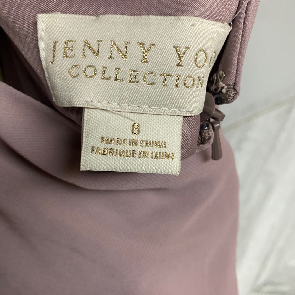 Jenny Yoo Collection Dani Tie Back V-Neck Gown Fig - Picture 6 of 10